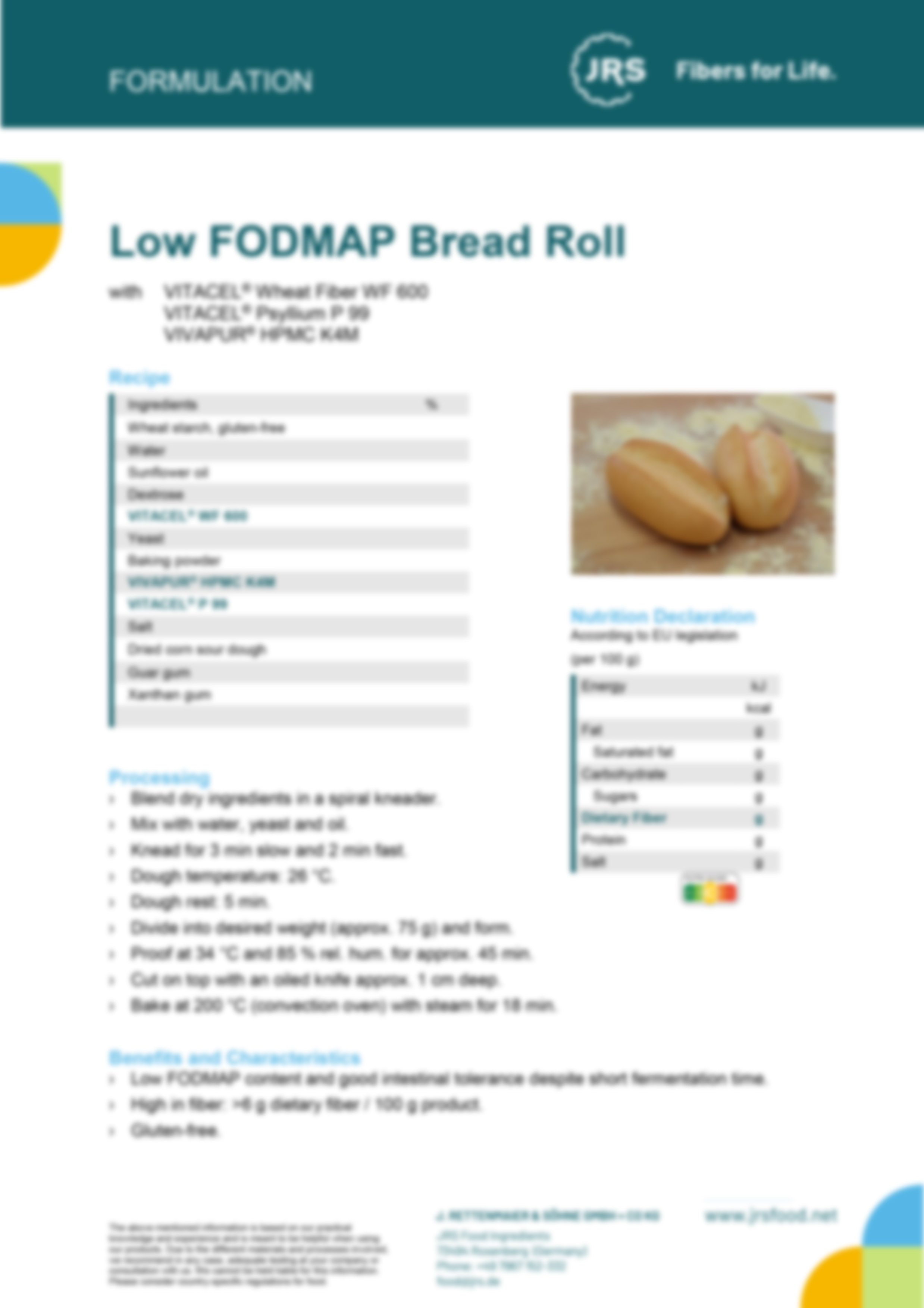 Nährstoffarmes Brötchen