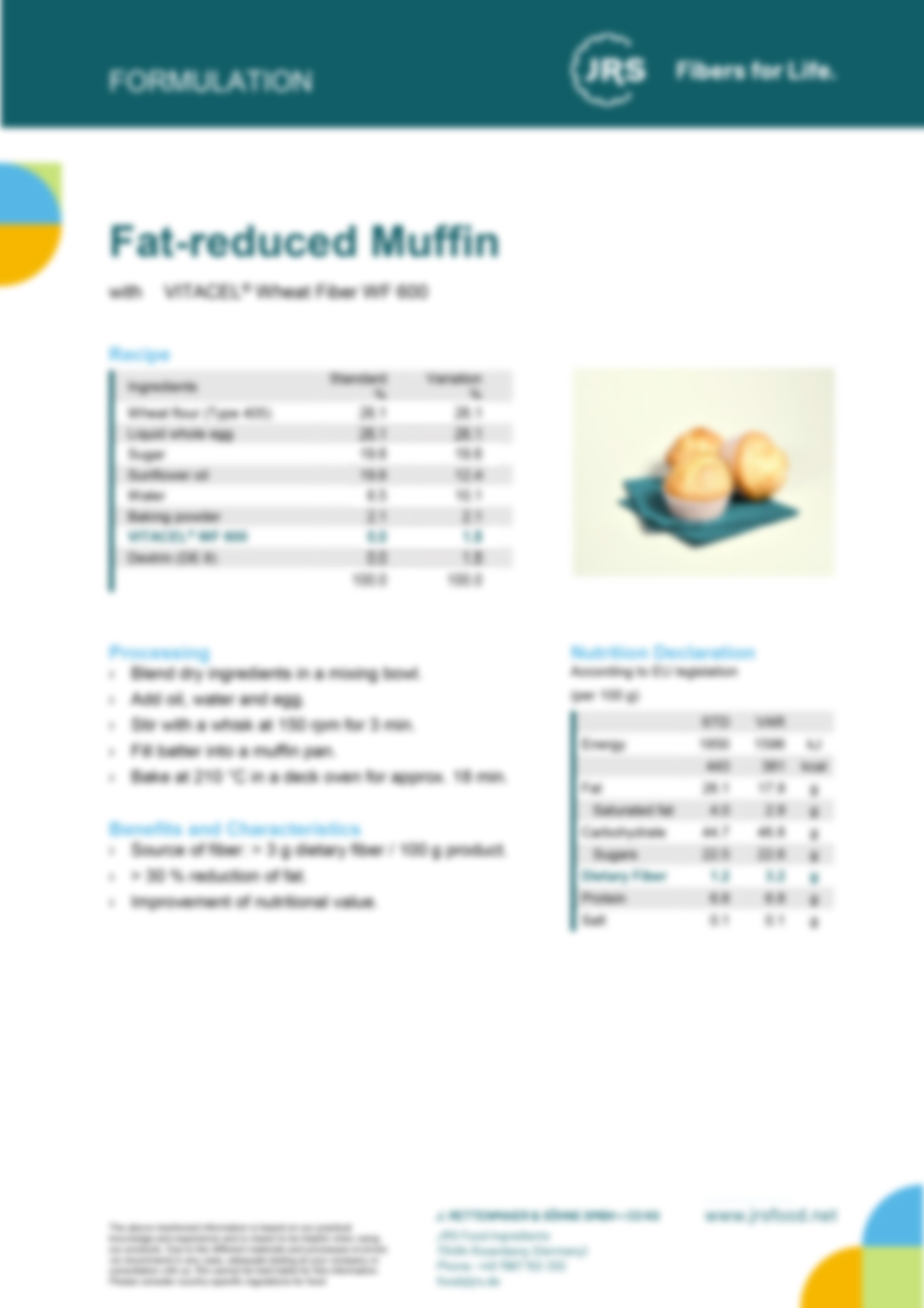 Fettreduzierte Muffins