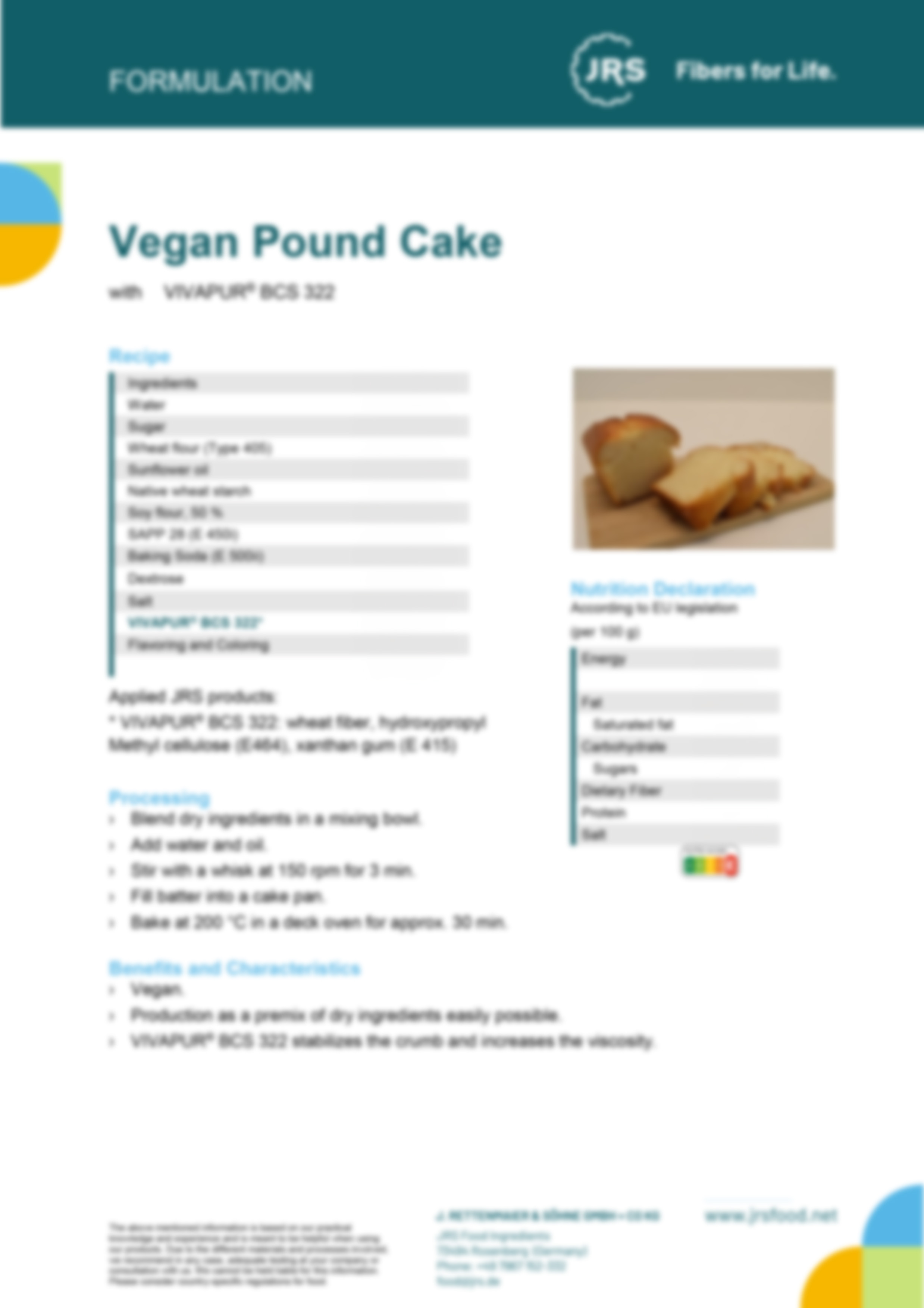 Veganer Rührkuchen