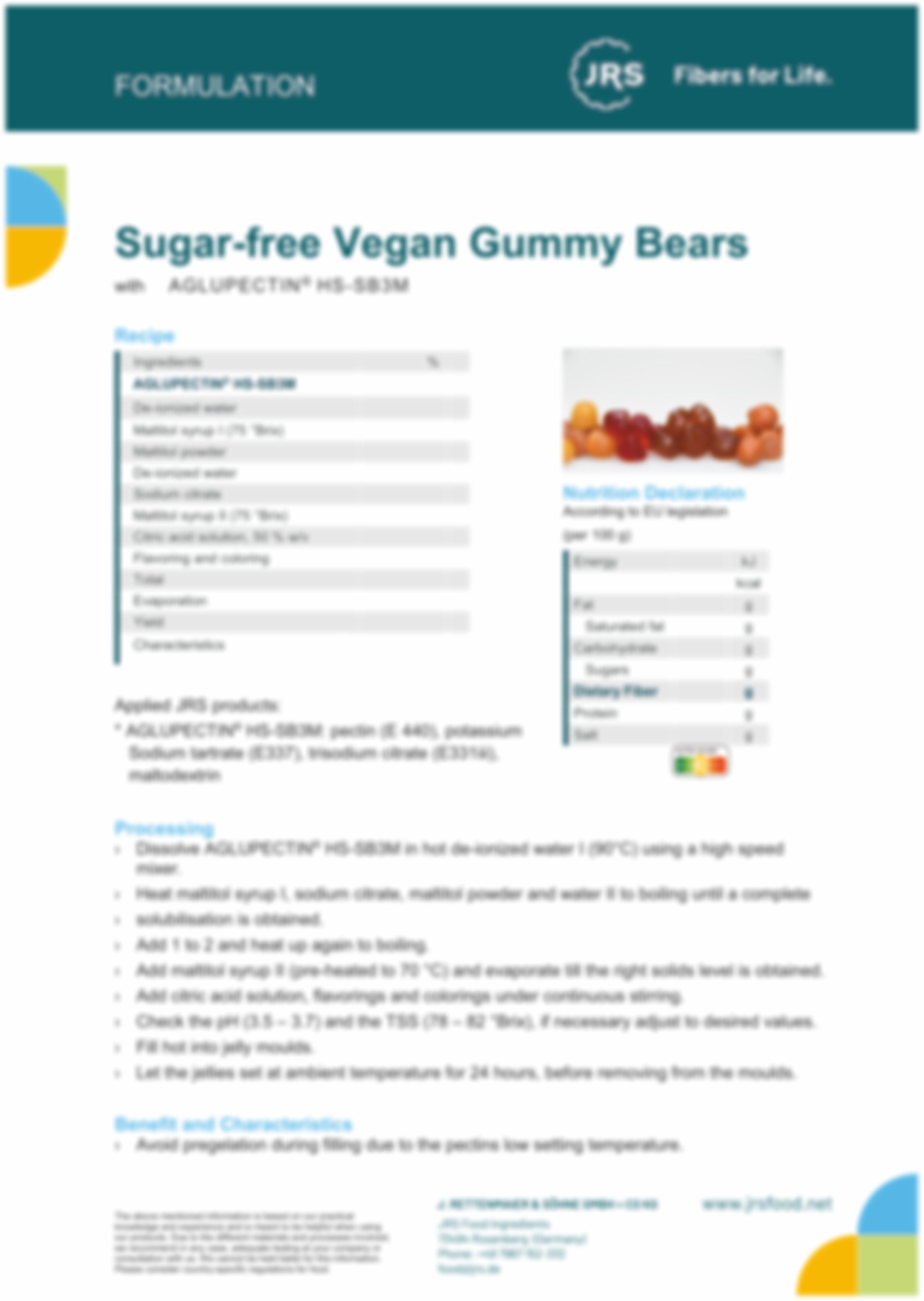 Zuckerfreie vegane Gummibärchen