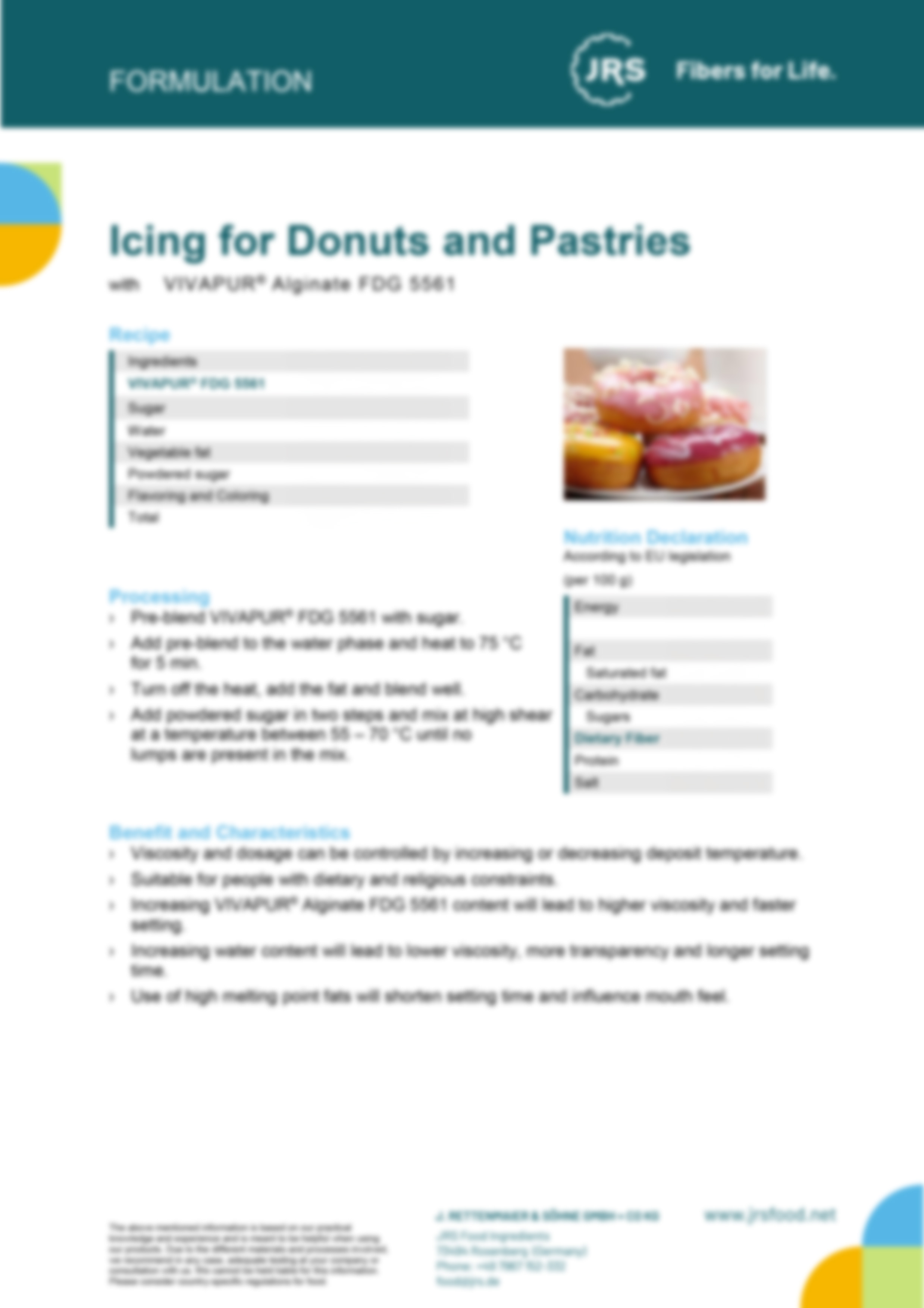 Glasur für Donuts und Gebäck
