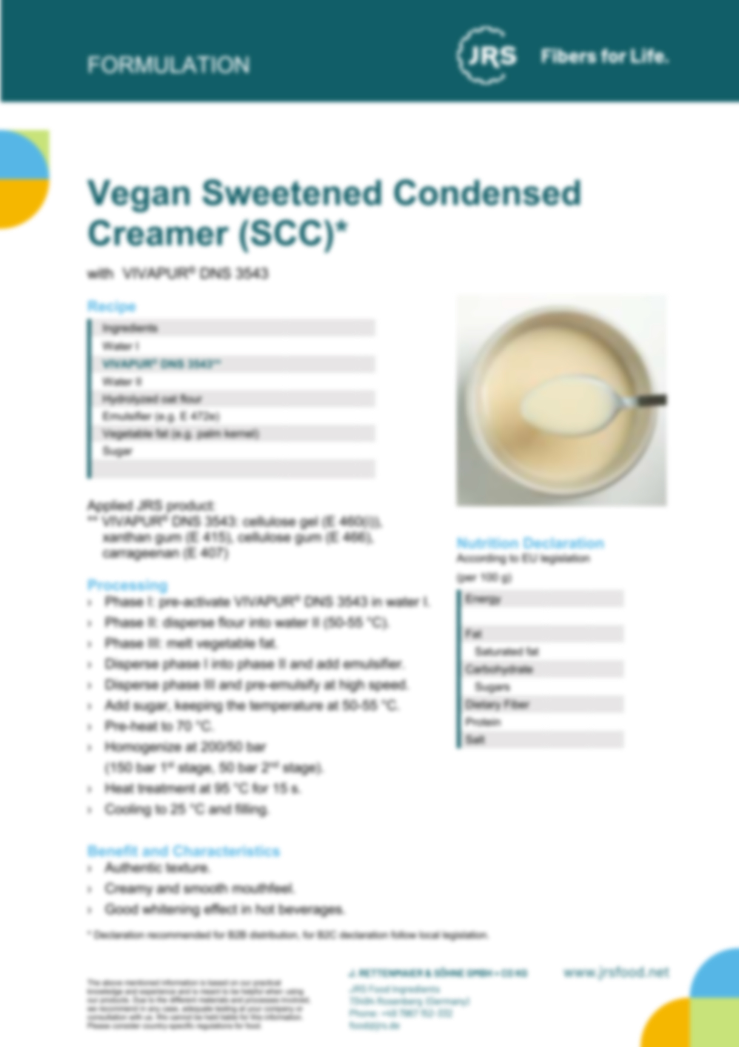 Vegane gesüßte kondensierte Sahne