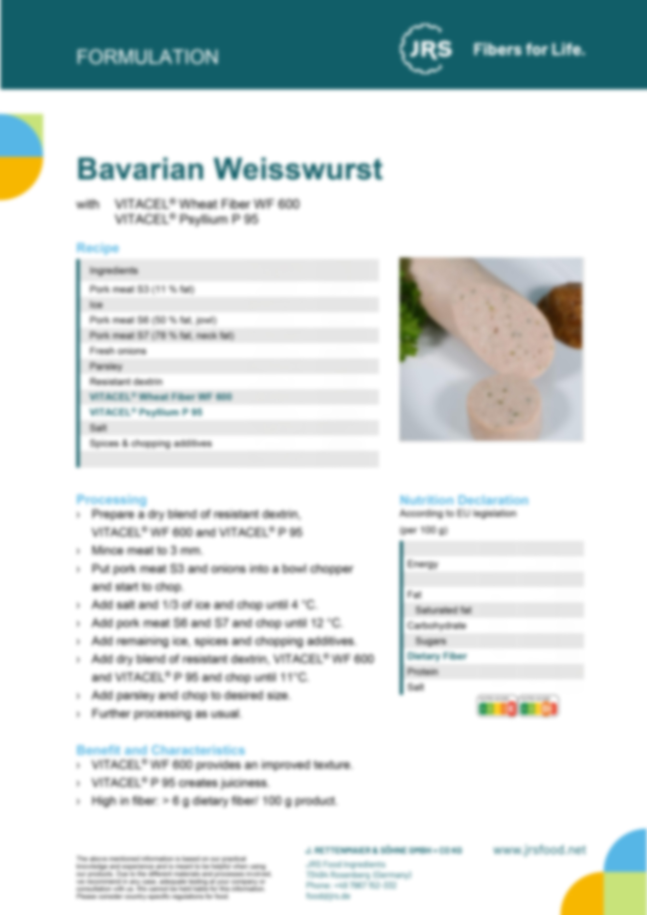 Bavarian Weisswurst