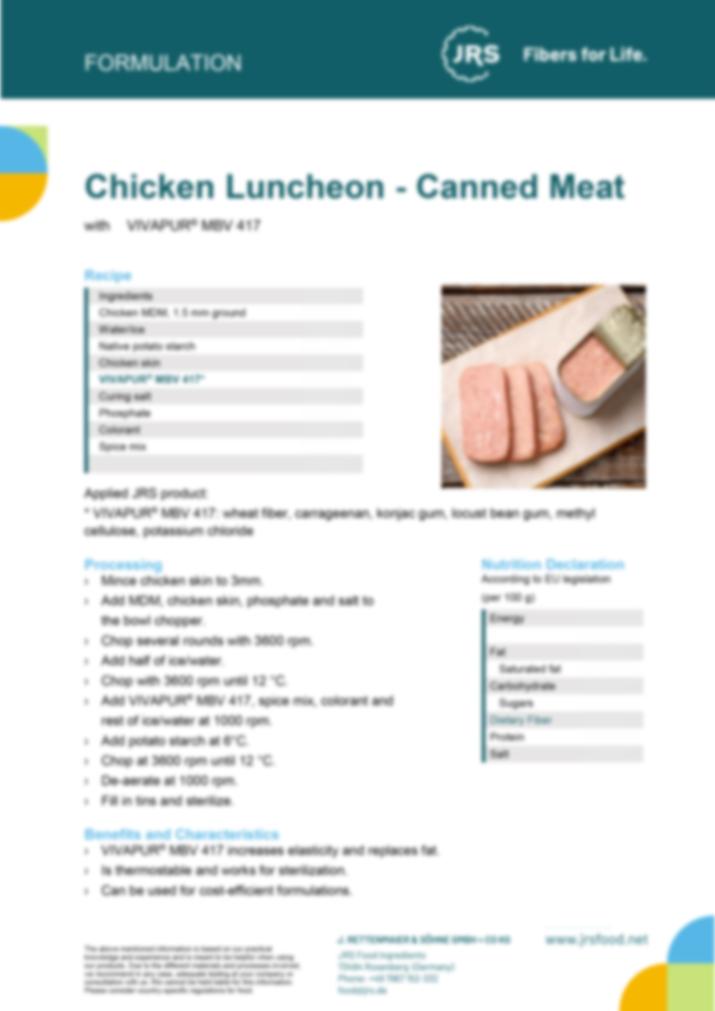 Canned Meat Vivapur