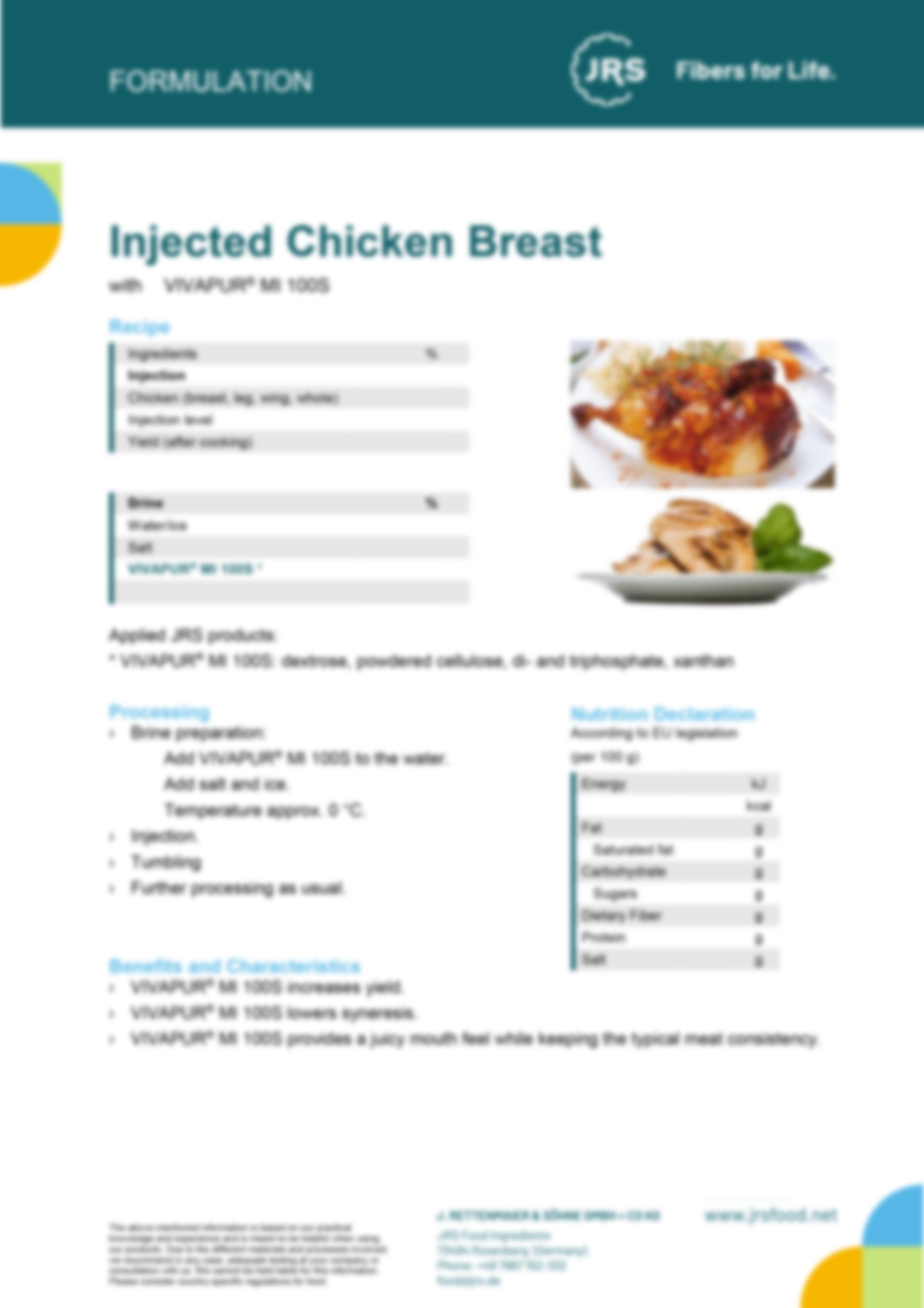 Chicken injection