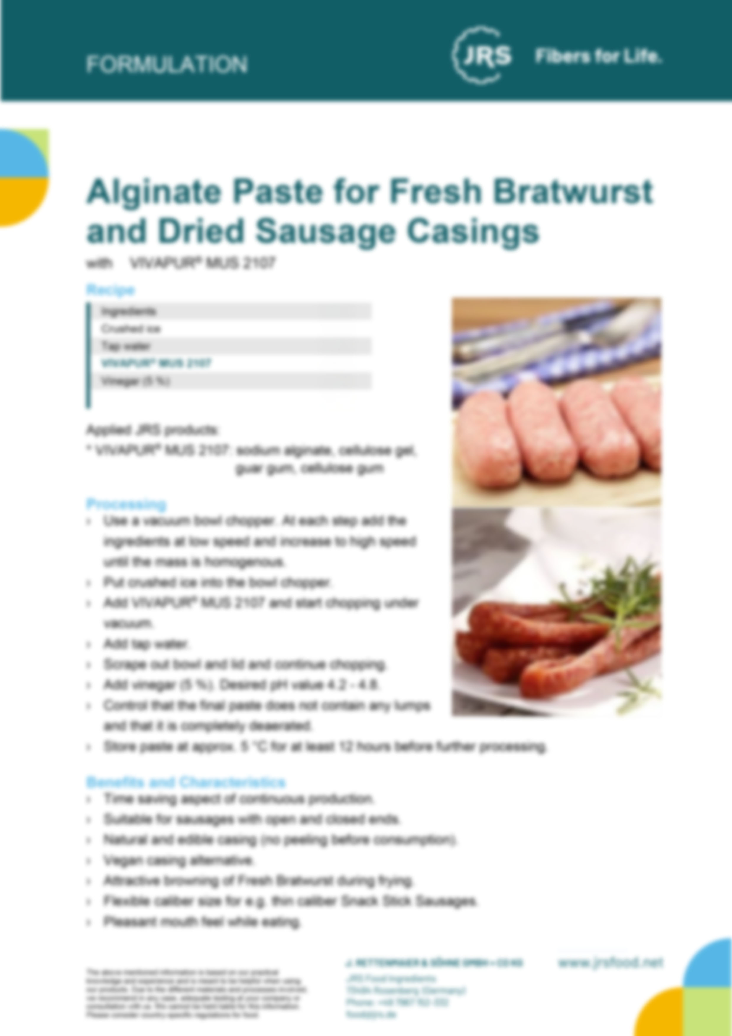Fresh Bratwurst
