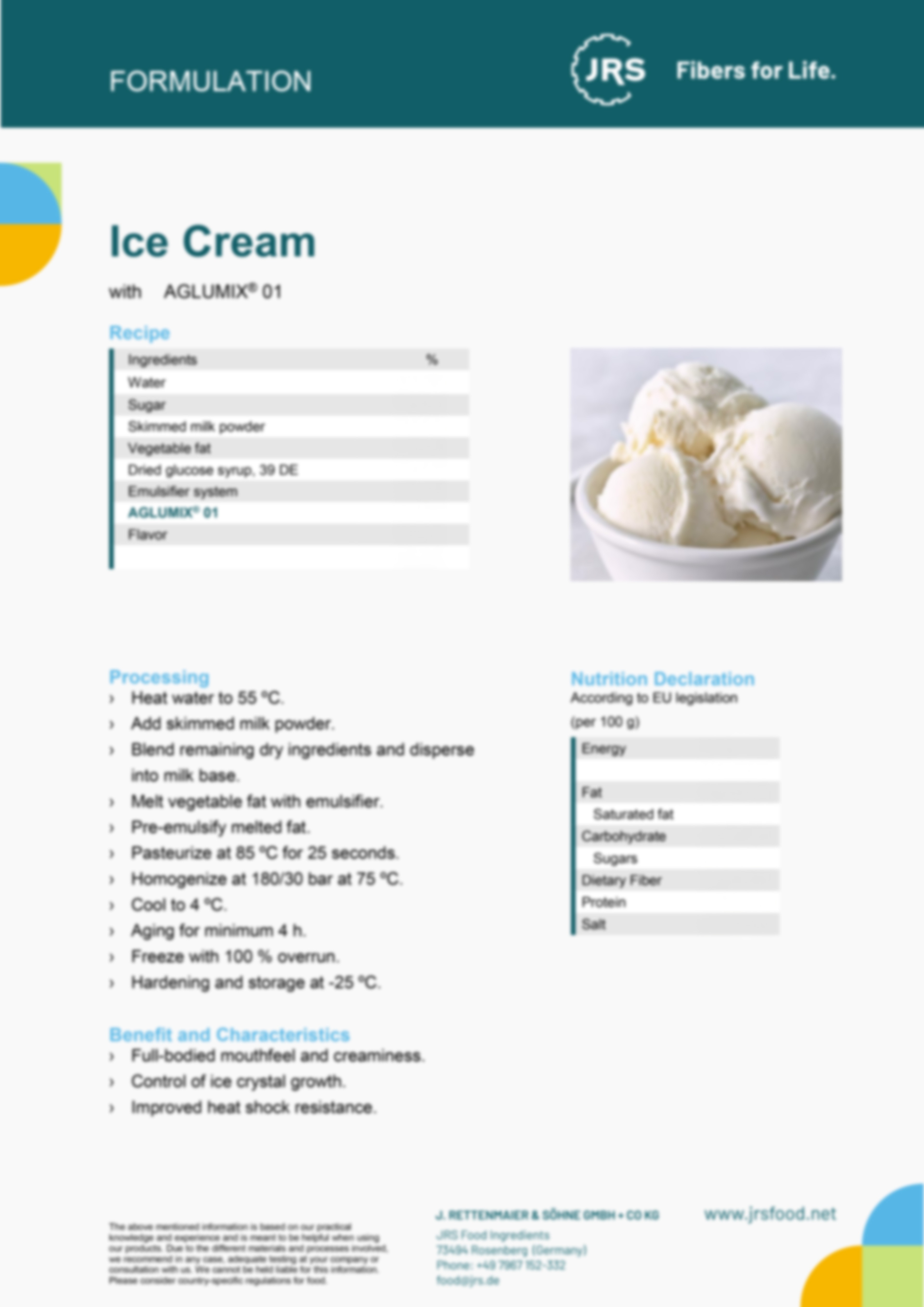 Eis mit Aglumix