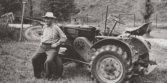 Always innovative: one of the first tractors in the region