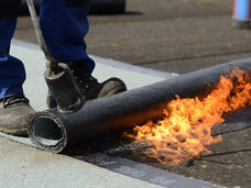 Polymer-modified bitumen film