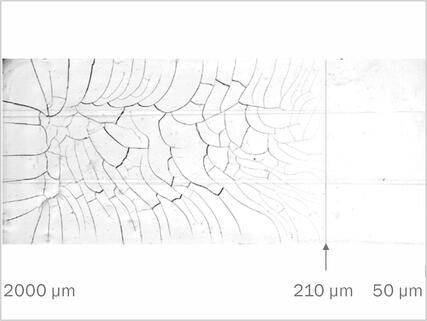 Micro cracks in paints