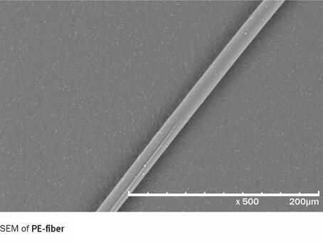 PE-fiber with smooth surface